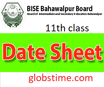 11 class date sheet Bahawalpur Board 2023